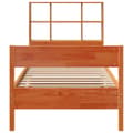 Miniatyrbilde 5 av 11: vidaXL Seng med bokhylle uten madrass voksbrun 90x190 cm heltre furu