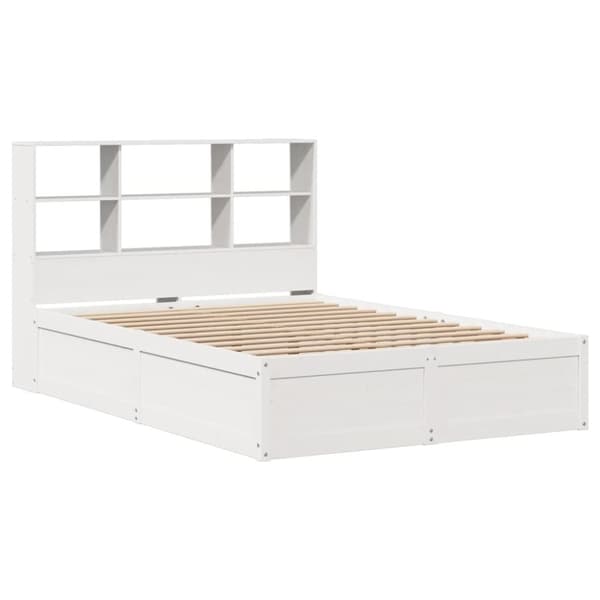 vidaXL Sengeramme uten madrass hvit 120x200 cm heltre furu