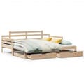 Miniatyrbillede 3 af 11: vidaXL daybed med udtræk og skuffer uden madras 80x200 cm