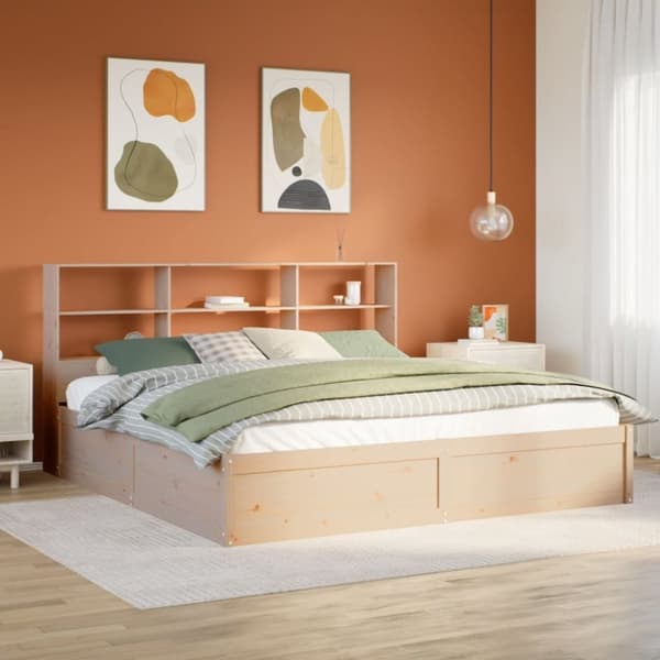 vidaXL sengeramme uden madras 180x200 cm massivt fyrretræ