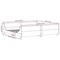 Miniatyrbilde 10 av 10: vidaXL Sengeramme uten madrass voksbrun 200x200 cm heltre furu