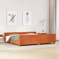 Miniatyrbilde 2 av 10: vidaXL Sengeramme uten madrass voksbrun 200x200 cm heltre furu