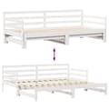 Miniatyrbillede 10 af 11: vidaXL daybed med udtræk og skuffer uden madras 90x190 cm hvid