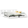 Miniatyrbillede 3 af 11: vidaXL daybed med udtræk og skuffer uden madras 90x190 cm hvid