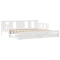 Miniatyrbillede 4 af 11: vidaXL daybed med udtræk og skuffer uden madras 90x190 cm hvid