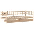 Miniatyrbilde 4 av 11: vidaXL Dagseng med skuffer 90x200 cm heltre furu