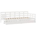 Miniatyrbilde 4 av 11: vidaXL Dagseng med skuffer hvit 80x200 cm heltre furu