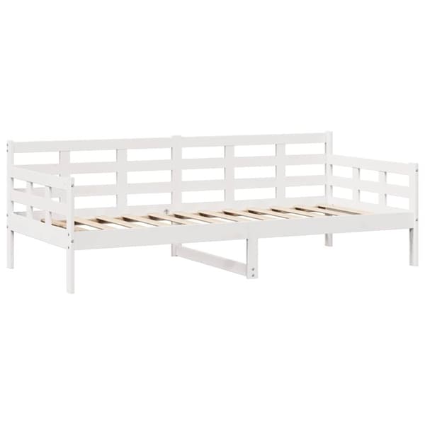 vidaXL Dagseng med skuffer hvit 80x200 cm heltre furu
