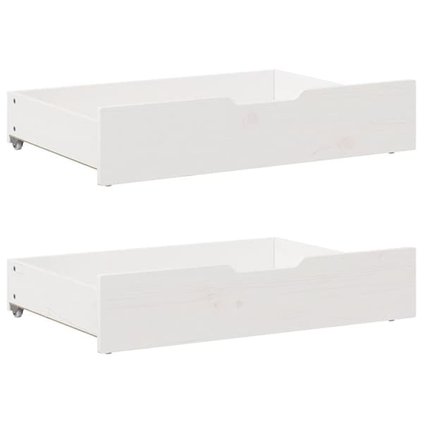 vidaXL Dagbädd utdragbar med lådor utan madrass vit 90x190 cm