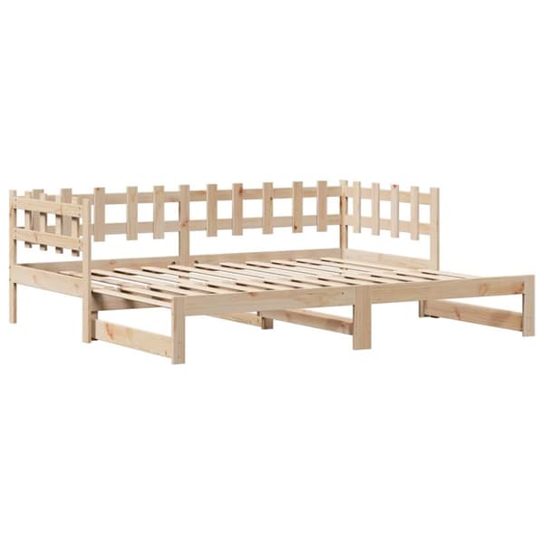 vidaXL Uttrekkbar dagseng med skuffer uten madrass 80x200 cm