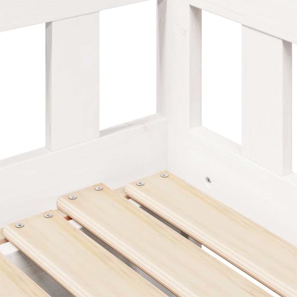 vidaXL Dagbädd utdragbar med lådor utan madrass vit 90x200 cm