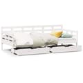 Miniatyrbillede 3 af 11: vidaXL daybed med skuffer 90x190 cm massivt fyrretræ hvid