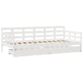 Miniatyrbillede 4 af 11: vidaXL daybed med skuffer 90x190 cm massivt fyrretræ hvid