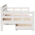 Miniatyrbillede 6 af 11: vidaXL daybed med skuffer 90x190 cm massivt fyrretræ hvid