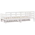 Miniatyrbillede 7 af 11: vidaXL daybed med skuffer 90x190 cm massivt fyrretræ hvid