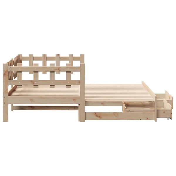 vidaXL Vuodesohva rullilla ja laatikoilla ei patjaa 80x200 cm