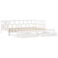 Miniatyrbillede 6 af 11: vidaXL daybed med udtræk og skuffer uden madras 90x190 cm hvid
