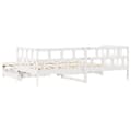 Miniatyrbillede 8 af 11: vidaXL daybed med udtræk og skuffer uden madras 90x190 cm hvid