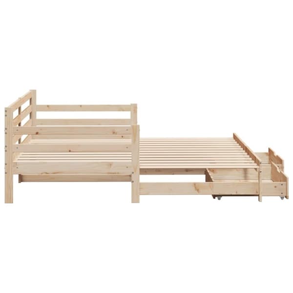 vidaXL Dagbädd utdragbar med lådor utan madrass 80x200 cm