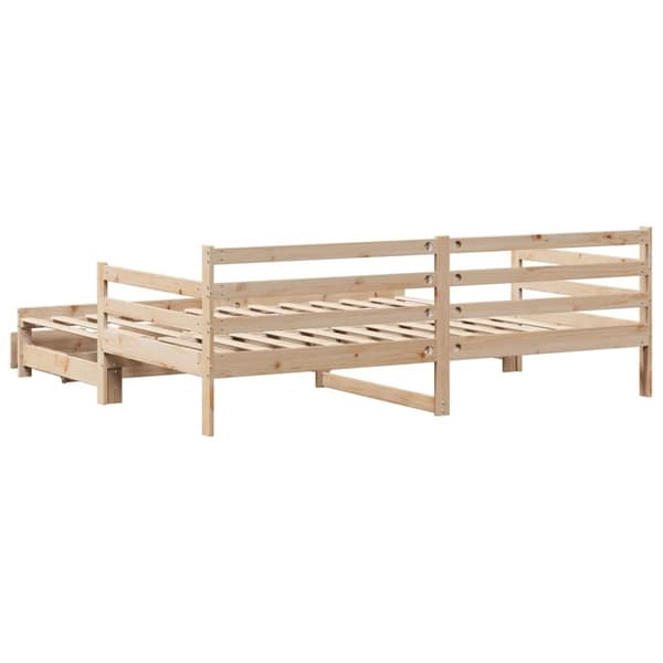 vidaXL Dagbädd utdragbar med lådor utan madrass 80x200 cm