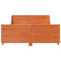 Miniatyrbilde 5 av 10: vidaXL Sengeramme uten madrass voksbrun 160x200 cm heltre furu
