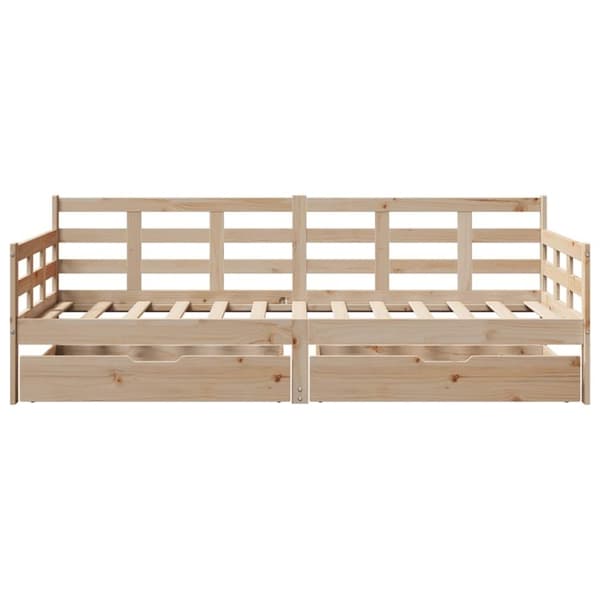 vidaXL Vuodesohva laatikoilla 90x190 cm täysi mänty