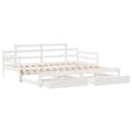Miniatyrbillede 4 af 11: vidaXL daybed med udtræk og skuffer uden madras 80x200 cm hvid