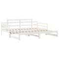 Miniatyrbillede 6 af 11: vidaXL daybed med udtræk og skuffer uden madras 80x200 cm hvid