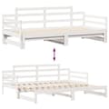 Miniatyrbillede 9 af 11: vidaXL daybed med udtræk og skuffer uden madras 80x200 cm hvid