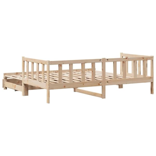 vidaXL Vuodesohva rullilla ja laatikoilla ei patjaa 90x200 cm