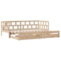 Miniatyrbillede 4 af 11: vidaXL daybed med udtræk og skuffer uden madras 90x200 cm