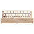 Miniatyrbillede 5 af 11: vidaXL daybed med udtræk og skuffer uden madras 90x200 cm