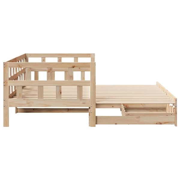 vidaXL daybed med udtræk og skuffer uden madras 90x200 cm