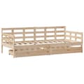 Miniatyrbillede 4 af 11: vidaXL daybed med skuffer 90x200 cm massivt fyrretræ