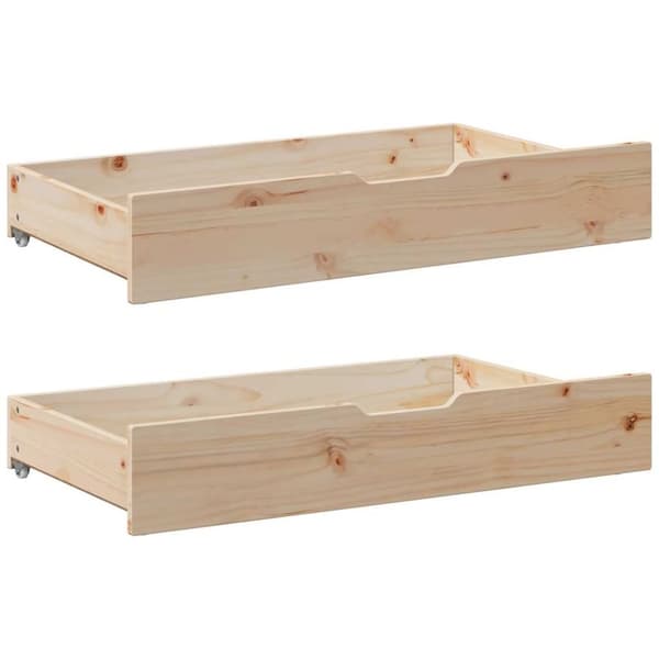 vidaXL daybed med skuffer 90x200 cm massivt fyrretræ