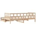 Miniatyrbillede 8 af 11: vidaXL daybed med udtræk og skuffer uden madras 80x200 cm