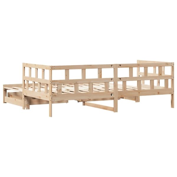 vidaXL daybed med udtræk og skuffer uden madras 80x200 cm