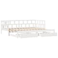 Miniatyrbillede 6 af 11: vidaXL daybed med udtræk og skuffer uden madras 90x200 cm hvid