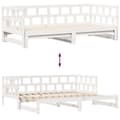 Miniatyrbillede 9 af 11: vidaXL daybed med udtræk og skuffer uden madras 90x200 cm hvid