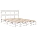 Miniatyrbilde 4 av 11: vidaXL Sengeramme uten madrass hvit 120x200 cm heltre furu