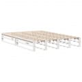 Miniatyrbilde 5 av 11: vidaXL Sengeramme uten madrass hvit 120x200 cm heltre furu