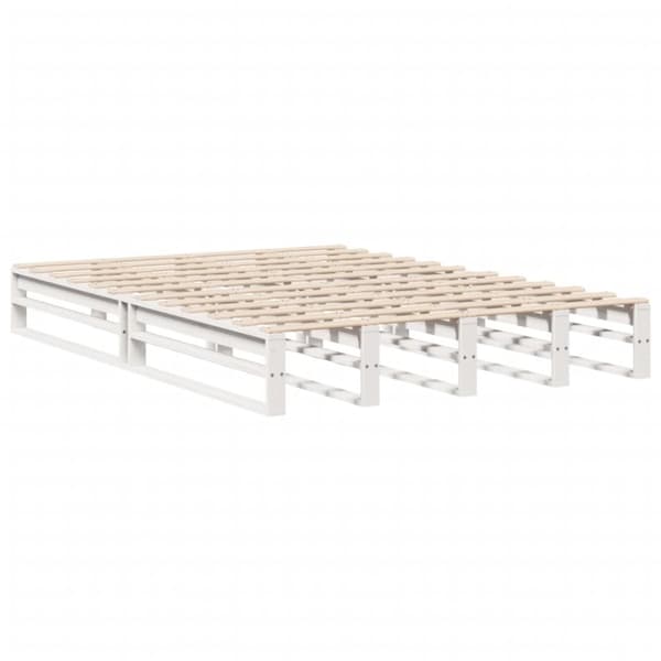 vidaXL Sengeramme uten madrass hvit 120x200 cm heltre furu