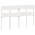Miniatyrbilde 6 av 11: vidaXL Sengeramme uten madrass hvit 120x200 cm heltre furu