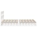 Miniatyrbilde 8 av 11: vidaXL Sengeramme uten madrass hvit 120x200 cm heltre furu