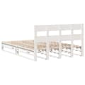 Miniatyrbilde 9 av 11: vidaXL Sengeramme uten madrass hvit 120x200 cm heltre furu