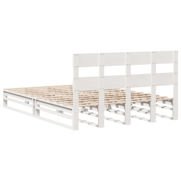 vidaXL Sengeramme uten madrass hvit 120x200 cm heltre furu