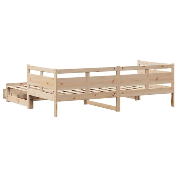 vidaXL Dagbädd utdragbar med lådor utan madrass 90x200 cm