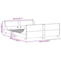 Miniatyrbillede 10 af 10: vidaXL sengeramme uden madras 140x200 cm massivt fyrretræ hvid