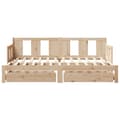 Miniatyrbillede 5 af 11: vidaXL daybed med udtræk og skuffer uden madras 90x200 cm