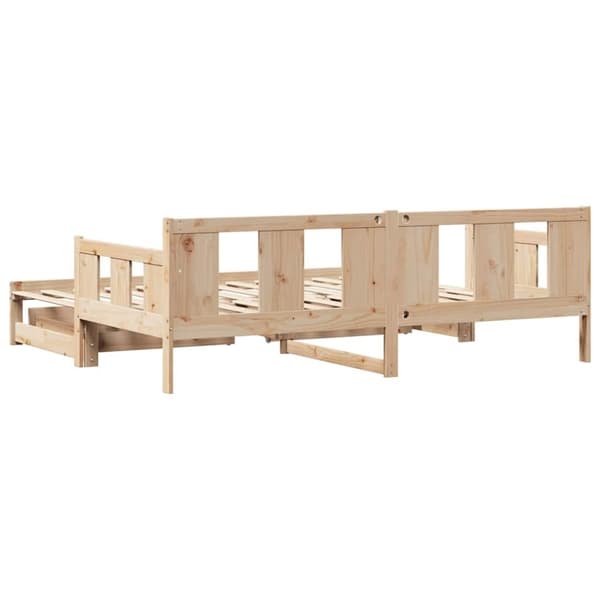 vidaXL daybed med udtræk og skuffer uden madras 90x200 cm